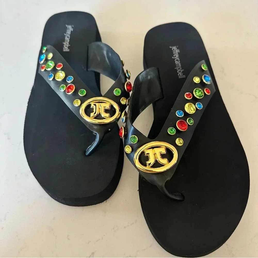 Jeffrey Campbell embellished thong